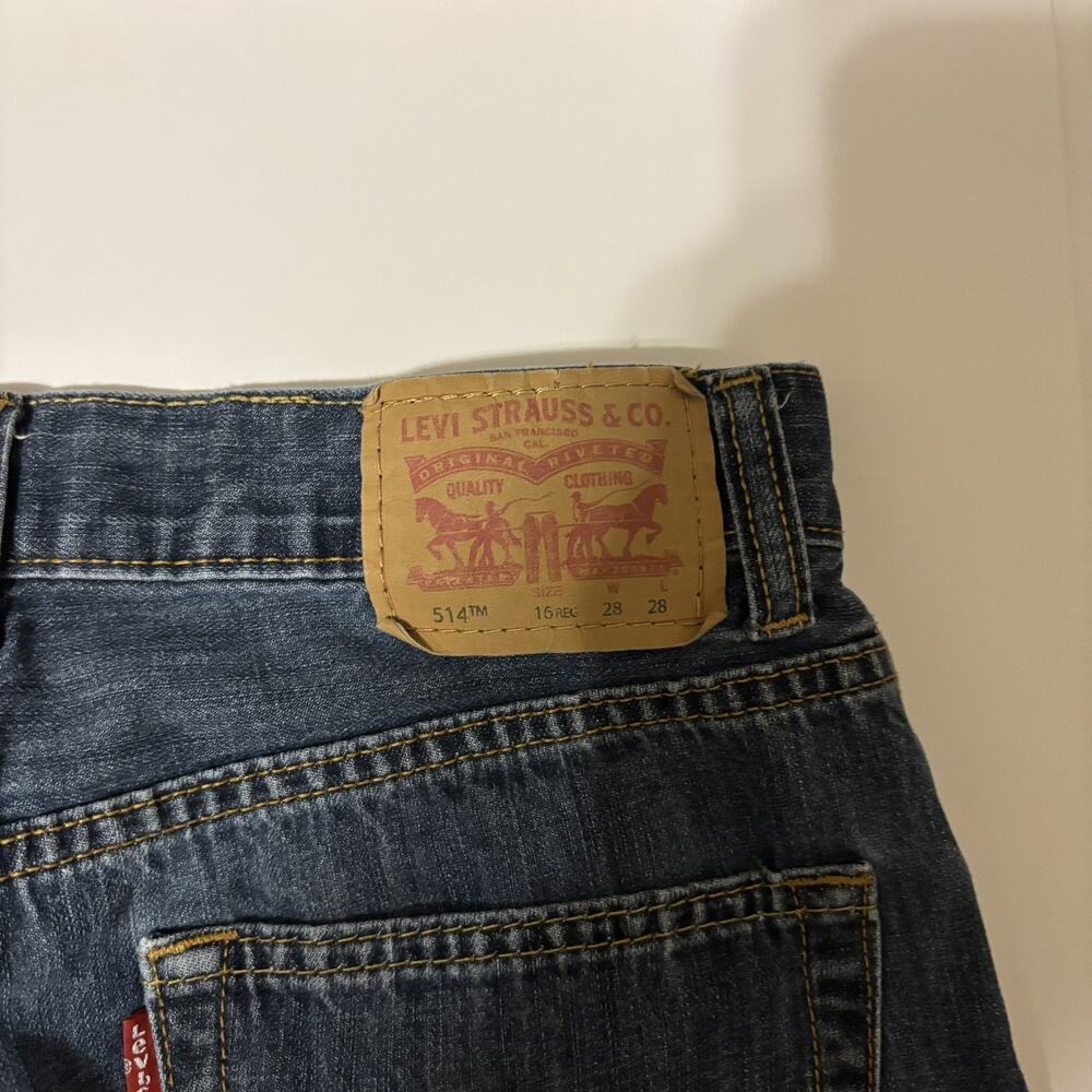 Levi Strauss Co 514 Straight Jeans Teen’s Size 28W x 28L Medium Wash Denim